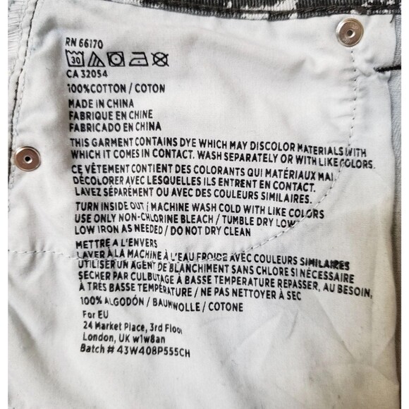 BDG DOLPHIN Super High Rise gray Cheeky shorts tribal floral print Size 25(S) - Picture 5 of 5